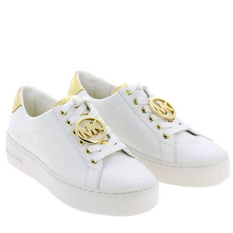 michael kors rock weiß|Michael Kors white sneakers.